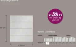 Ambiente Glaszaun Dekor 82 103 x 120 cm gehärtetes 8 mm Glas