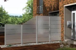 Ambiente Glaszaun Dekor 82 schräg 103 x 180/120 cm gehärtetes 8 mm Glas