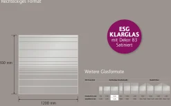 Ambiente Glaszaun Dekor 83 120 x 120 cm gehärtetes 8 mm Glas