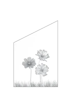 Ambiente Glaszaun Dekor 93 schräg 120 x 120/180 cm gehärtetes 8 mm Glas