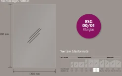 Ambiente Glaszaun Dekor 00/01 120 x 180 cm gehärtetes 8 mm Glas