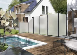 Ambiente Glaszaun Dekor 84 120 x 120 cm gehärtetes 8 mm Glas