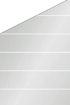 Ambiente Glaszaun Dekor 82 schräg 120 x 120/180 cm gehärtetes 8 mm Glas