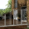 Ambiente Glaszaun Dekor 00/01 schräg 120 x 120/180 cm gehärtetes 8 mm Glas