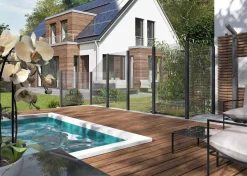 Ambiente Glaszaun Dekor 00/01 103 x 180 cm gehärtetes 8 mm Glas