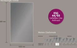 Ambiente Glaszaun Dekor 44/03 103 x 180 cm gehärtetes 8 mm Glas