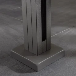 Ambiente Glaszaun Erweiterungsset Klarglas mit Siebdruck 187 x 124,2 cm grau
