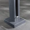 Ambiente Glaszaun Erweiterungsset Klarglas mit Siebdruck 187 x 124,2 cm anthrazit