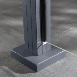 Ambiente Glaszaun Erweiterungsset Klarglas mit Siebdruck 187 x 124,2 cm anthrazit