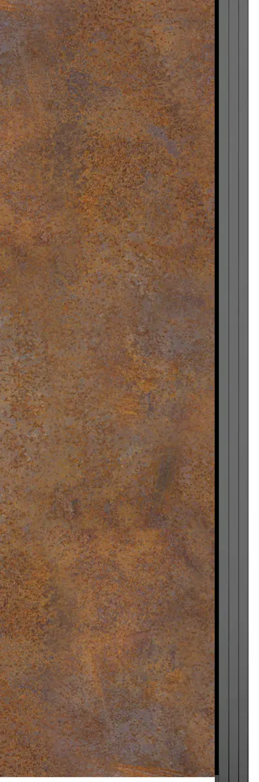 Ambiente Glaszaun Erweiterungsset Klarglas 187 x 55,7 cm mit Motivdruck grau