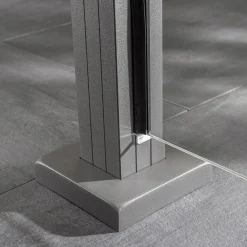 Ambiente Glaszaun Erweiterungsset Klarglas mit Siebdruck 187 x 55.7 cm grau