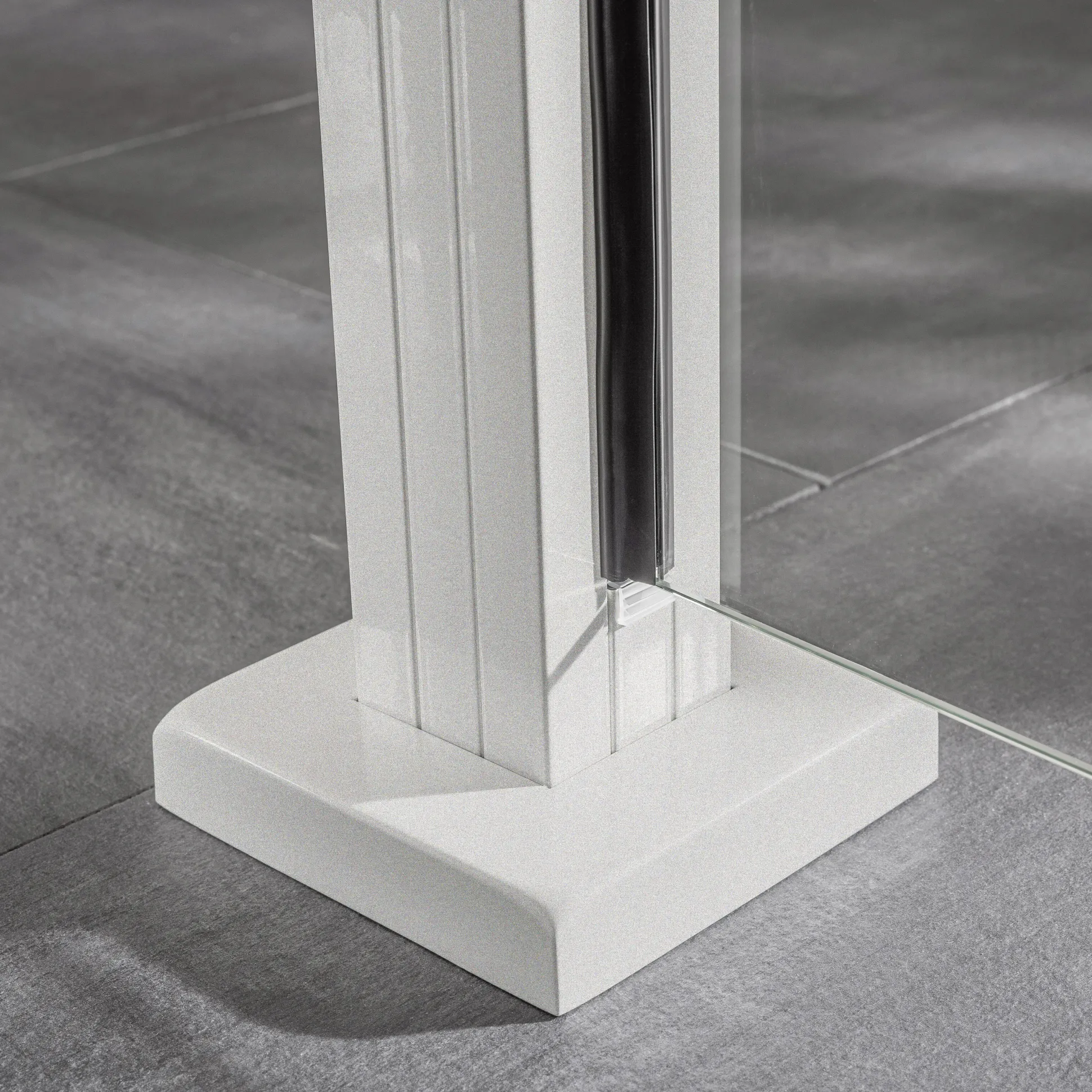 Ambiente Glaszaun Erweiterungsset Klarglas 187 x 107,2 cm mit Motivdruck weiß