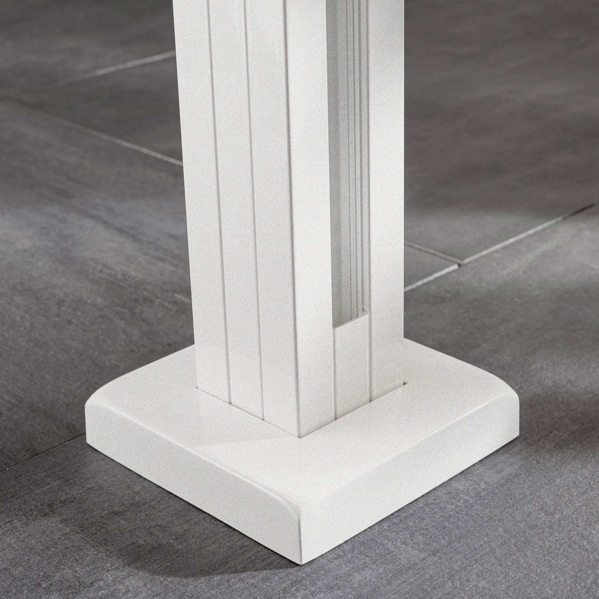 Ambiente Glaszaun Erweiterungsset Klarglas 187 x 107,2 cm mit Motivdruck weiß