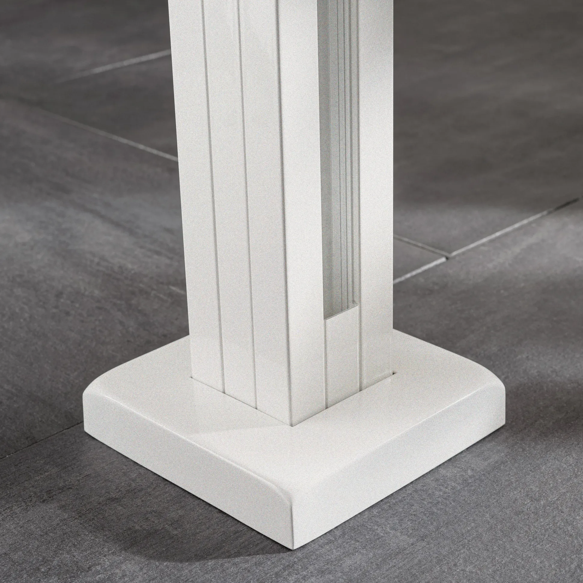 Ambiente Glaszaun Erweiterungsset Klarglas mit Siebdruck 187 x 124,2 cm weiß