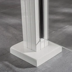 Ambiente Glaszaun Erweiterungsset Klarglas mit Siebdruck 187 x 124,2 cm weiß