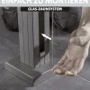 Ambiente Glaszaun Erweiterungsset Klarglas mit Siebdruck 187 x 55,7 cm weiß