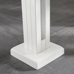 Ambiente Glaszaun Erweiterungsset Klarglas mit Siebdruck 187 x 55,7 cm weiß