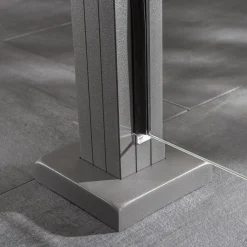 Ambiente Glaszaun Grundset Klarglas 187 x 107,2 cm grau