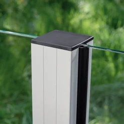 Ambiente Glaszaun Grundset Klarglas 187 x 107,2 cm weiß