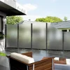 Ambiente Glaszaun Grundset Klarglas mit Siebdruck 187 x 107,2 cm grau