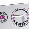Ambiente Glaszaun schräg B: 120 x H: L 180/R 120 cm, gehärtetes 8 mm Glas