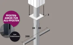 Ambiente Pfosten-Anker zum Einbetonieren