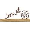 Badeko Dekofigur Rose Love 38 cm rostbraun