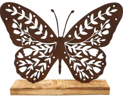 Badeko Dekofigur Schmetterling 32 cm rostbraun