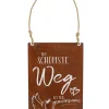 Badeko Dekotafel Gemeinsame 25 cm rostbraun