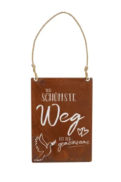 Badeko Dekotafel Gemeinsame 25 cm rostbraun