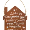 Badeko Dekotafel Haus 25 cm rostbraun