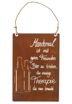 Badeko Dekotafel Therapie 35 cm rostbraun