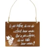 Badeko Dekotafel Wein 35 cm rostbraun