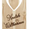 Badeko Holzständer Herzlich Willkommen 72 cm braun