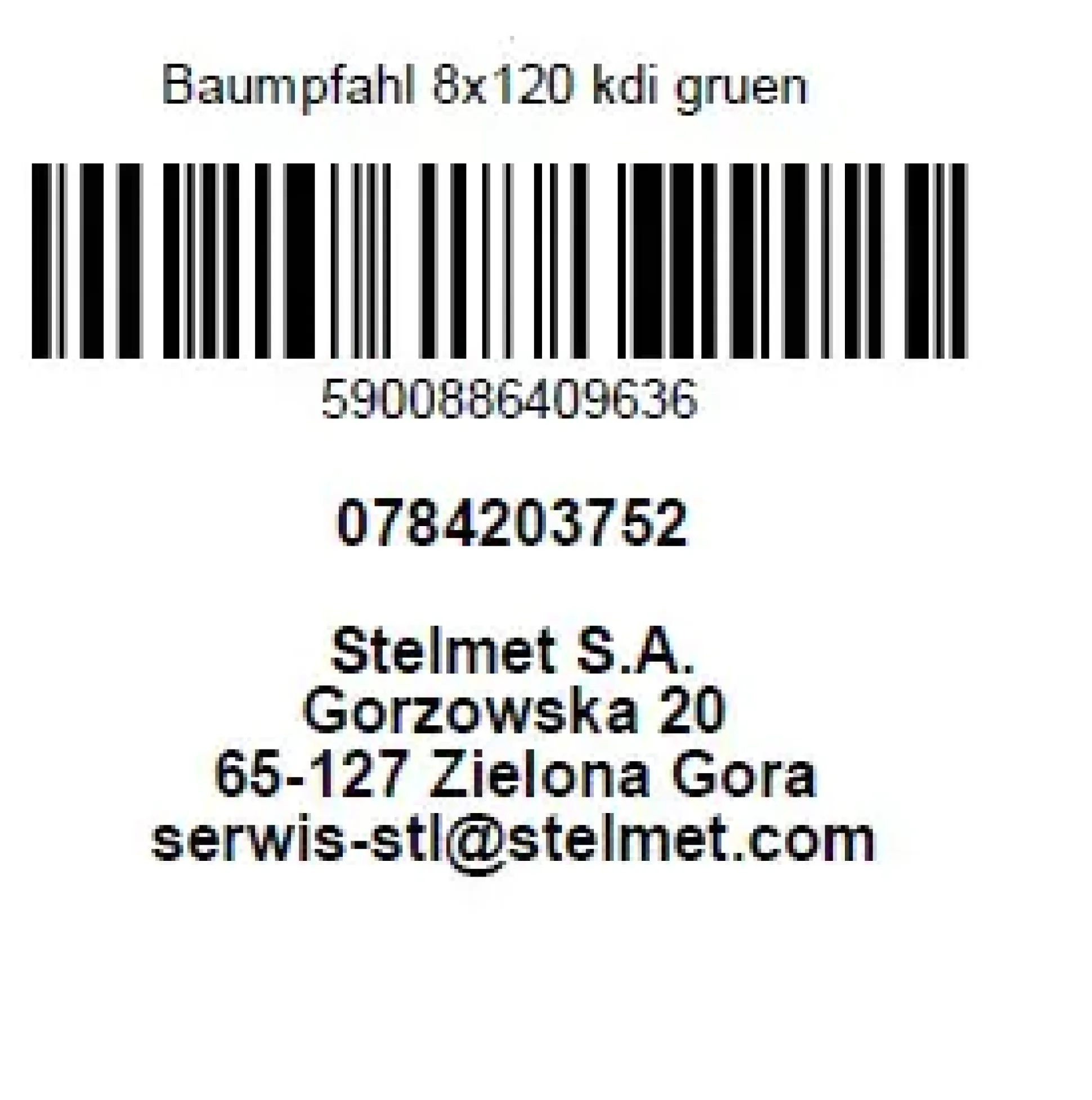 Baumpfahl 120 cm, Ø 8 cm, kesseldruckimprägniert