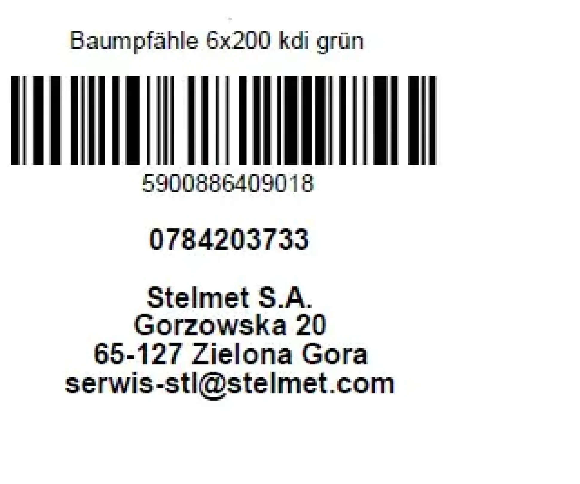Baumpfahl 200 cm, Ø 6 cm, kesseldruckimprägniert