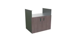 Bellano Living Element für Outdoorküchen inkl. Grillelement und 2 Türen walnuss