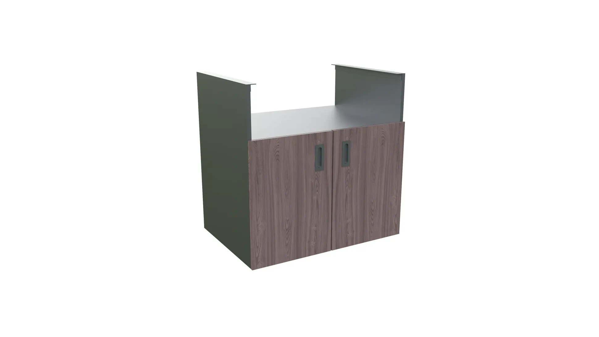 Bellano Living Element für Outdoorküchen inkl. Grillelement und 2 Türen walnuss