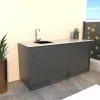 Bellano Living Element für Outdoorküchen inkl. Spüle links und 2 Türen anthrazit