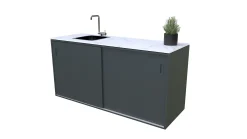 Bellano Living Element für Outdoorküchen inkl. Spüle links und 2 Türen anthrazit