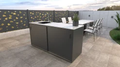 Bellano Living Element für Outdoorküchen inkl. Spüle links und 2 Türen anthrazit