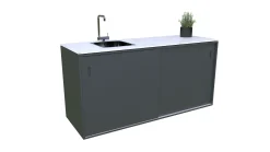 Bellano Living Element für Outdoorküchen inkl. Spüle links und 2 Türen anthrazit