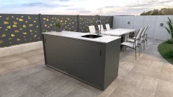 Bellano Living Element für Outdoorküchen inkl. Spüle rechts und 2 Türen anthrazit