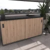 Bellano Living Element für Outdoorküchen inkl. Spüle rechts mit 2 Türen eiche granit