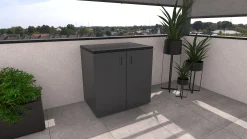 Bellano Living Element für Outdoorküchen inkl. 2 Türen anthrazit granit