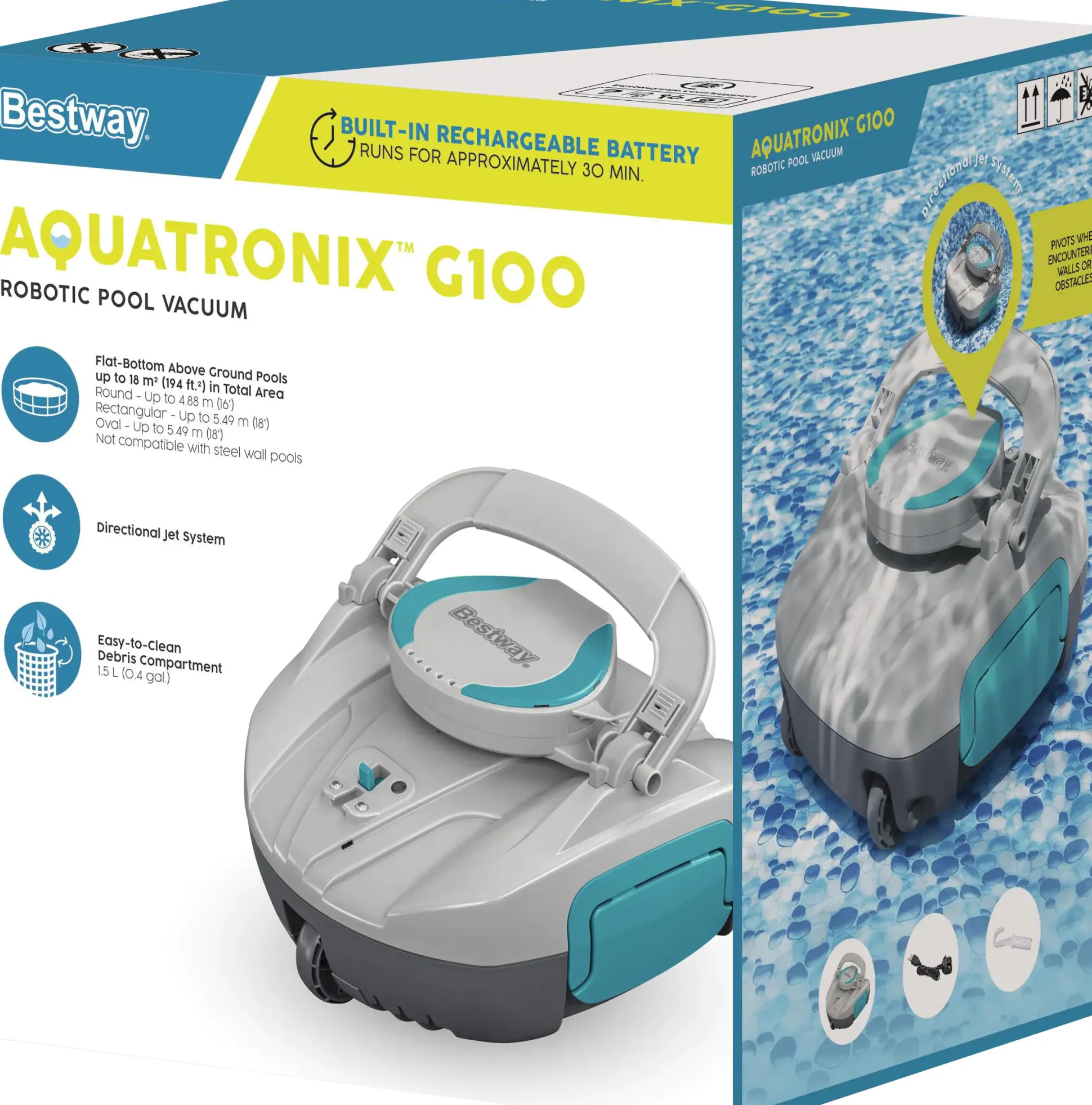 Bestway Akku Poolroboter AquaTronix G100 grau blau