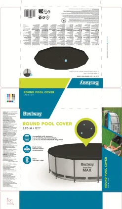 Bestway Flowclear Abdeckplane PVC Ø 370 cm