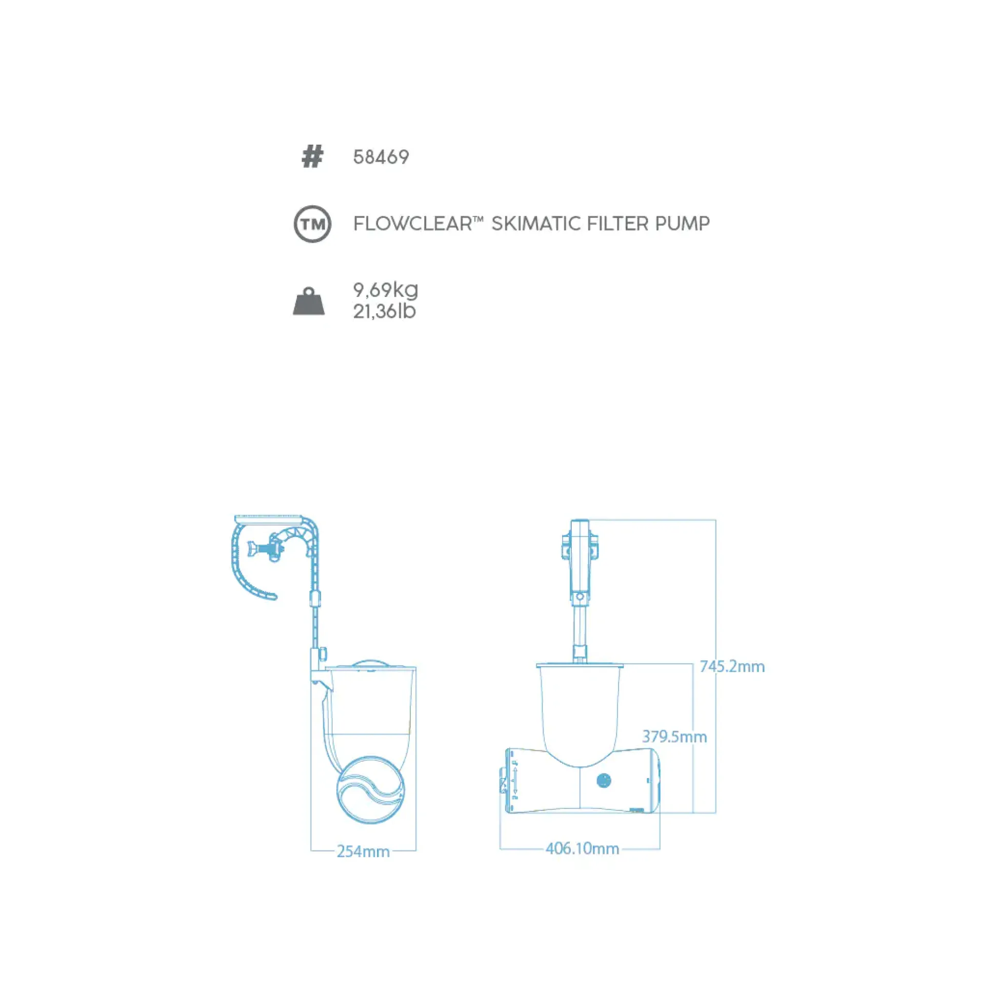 Bestway Flowclear Skimatic 2-in-1 Einhängeskimmer