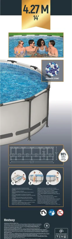 Bestway Pool Komplett-Set Steel Pro Max Ø 427 x 107 cm