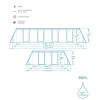 Bestway Power Steel Frame Pool Komplett-Set eckig 549 x 274 x 122 cm